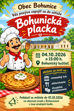 Bohunická placka 4. októbra 2026 pri Bohunickom kaštieli